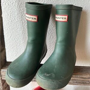 Hunter Kids Green Boots